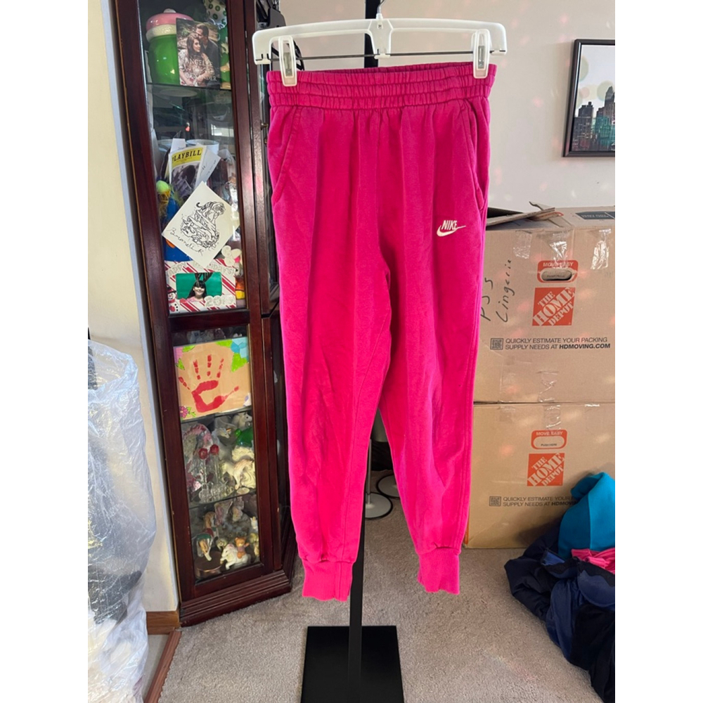 Girl’s Nike Pink Fleece Track Pants & Joggers Size L - Picture 2 of 4